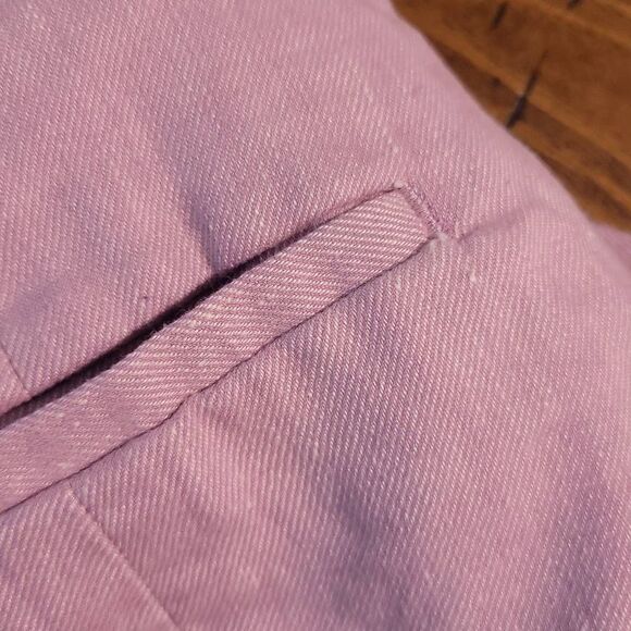 Express Mid Ride Stretch Columnist Ankle Linen Blend Pants - Picture 7 of 10